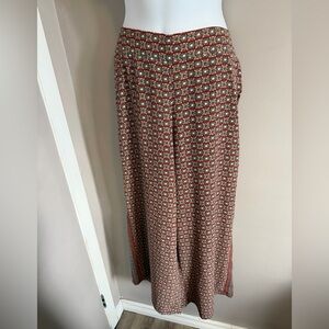 Max Studio Geometric Print Wide Leg Pants NWT Size M flowy boho summer